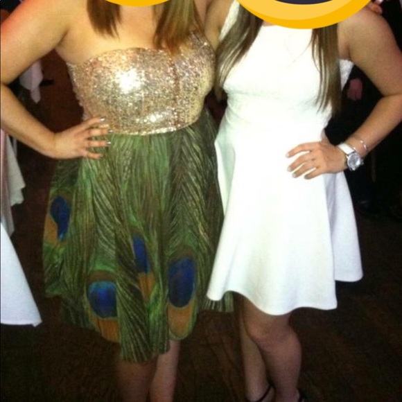 Romwe Peacock Dress Size Large - Picture 5 of 5